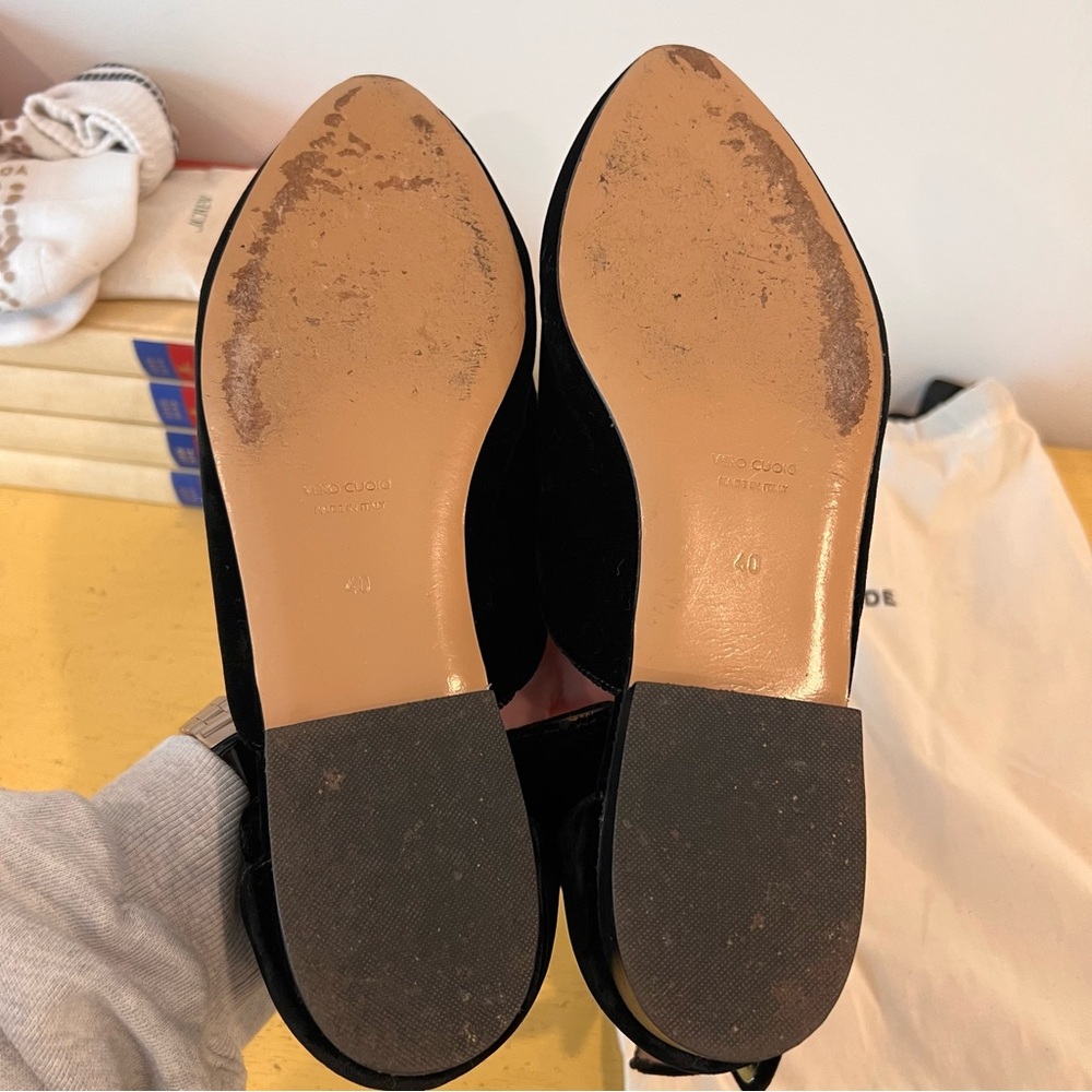 Le Monde Béryl Black Velvet Women's Flats - Picture 6 of 8